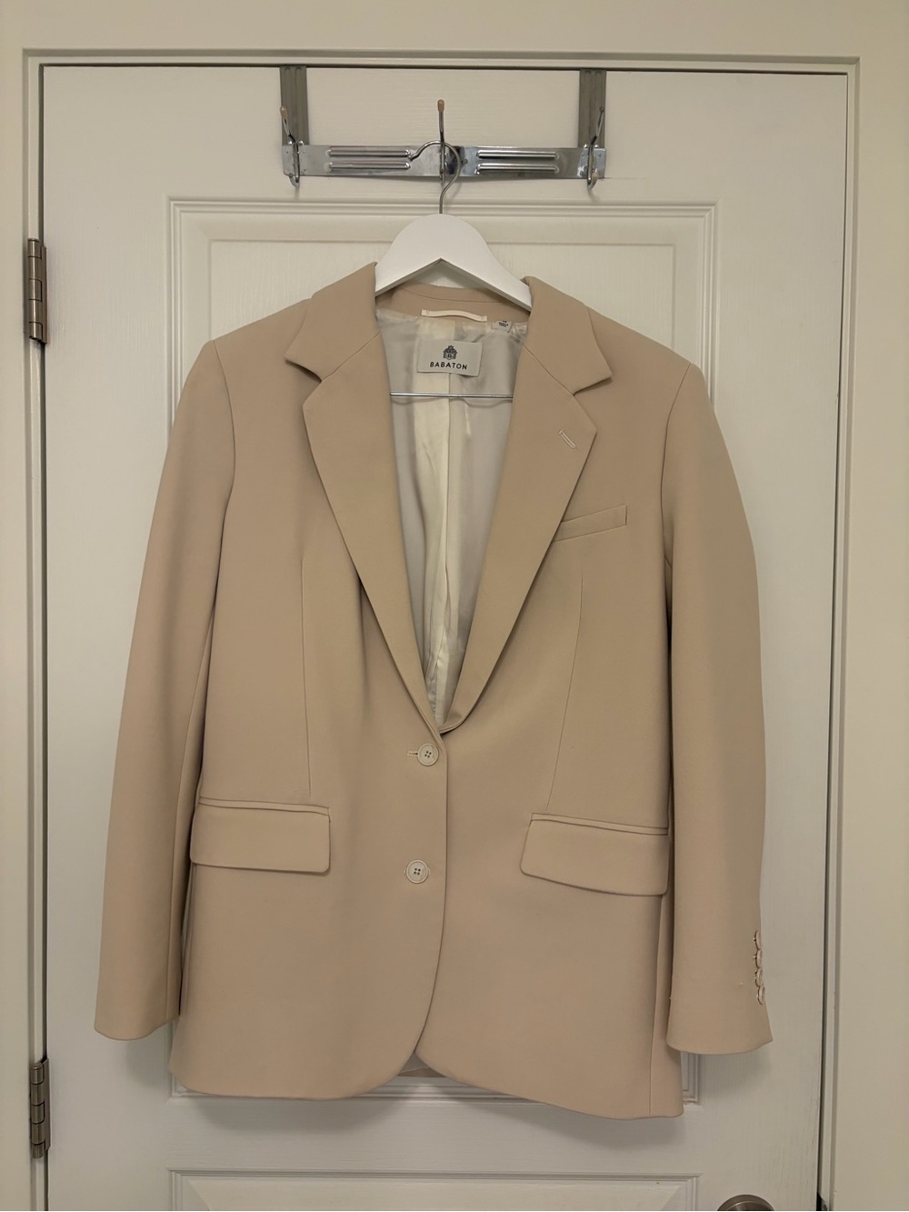 Babaton Cream-Beige Structured Blazer